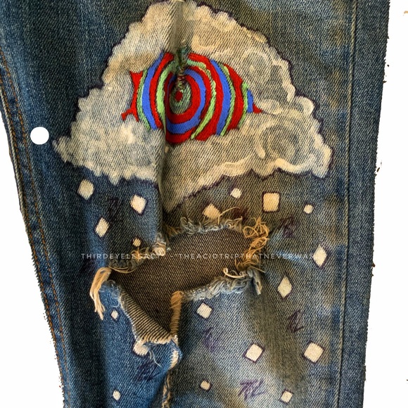 ThirdEyeLegacy©️ Acid Rain Jean pants, (OneofOnes) - Picture 6 of 8
